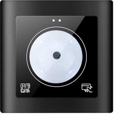 Reinscer Lector de Tarjetas Integrado Lector de Tarjetas IC de 13,56 MHz Lector de Tarjetas de Control de Acceso de CóDigo QR, Compatible con Wiegand 26/34, RS485