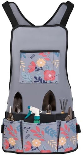 Laelr Garden Apron - Oxford Cloth Work Apron With Pockets, Adjustable Heavy Duty Tool Apron for Men & Women, Artist Apron for Painting and Home Garden