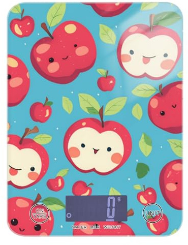 Balance de cuisine pour nourriture - Motif fruits rouges et feuilles vertes - 5 kg/5 g - 4 unités pour (utilisateur) (utilisateur) (utilisateur) (utilisateur) (utilisateur) báscula para pesar