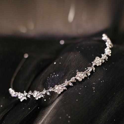 SSyang Huvud växthus dam, modepannband för kvinnor, diadem, bröllop hårtillbehör, strass hår, glans, för födelsedag, bal, festival, bröllop, hårdekoration