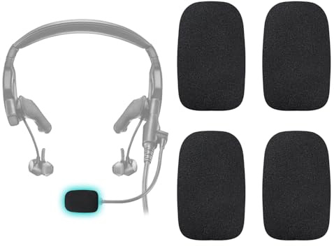 SOULWIT 4 Stück Mikrofonabdeckungen für Bose ProFlight 1/2 – Schwarz | für ProFlight Aviation-Headset-Serie 1/2