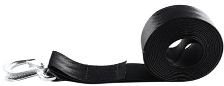 Elastisches Nylon-Abschleppseil – 5 cm X 6 M Auto-Abschleppseil Mit Haken, Robustes Gurtband Für Rettungszüge Im Freien, Manuelle Seilwinde – Fahrzeug-Bergungswerkzeug