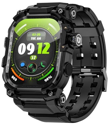 Zhjvihx Smart Watch 4G, Smartwatch Touchscreen da 2,06 Pollici con GPS WiFi, Cardiofrequenzimetro, Contapassi, 3GB RAM 32GB ROM, per Telefoni, Fotocamera per Controllo Accessi NFC (BLACK)