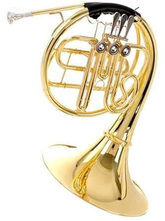 Anfänger-Waldhorn B Dur Horn drei Klappen goldlackiert(Double-row)