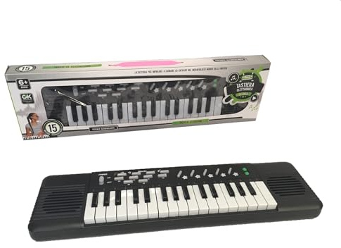 Clavier électronique 32 touches piano 44 cm pour enfants piano clavier jouet fonctionnant avec 15 bases rythmiques Mélodies préenregistrées Piano électronique Keyboard électrique