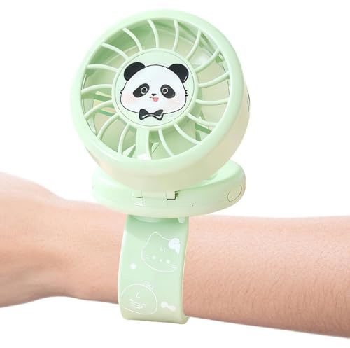 MFYOUPK Ventilateur Enfant | Rafraîchissement Mignon Réglable 3 Vitesses - Ventilateur Montre Personnel Enfant Été - Pour Filles Et Garçons Été Plein Air Voyage Camping Randonnée Sac À Dos Plage Et