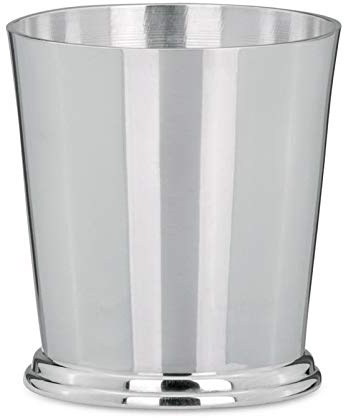 H.Bauer jun. versilberter Schnapsbecher Ø 5.5 cm - kleiner Silberbecher glatt poliert - 5.5 cm hoher silberner Trinkbecher ideal für Partys, Feiern, Hochzeiten, Jubiläen oder Silvester