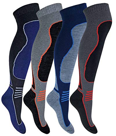 sock snob 4-pack män kvinnor barn vadderade extra varma termo skidor