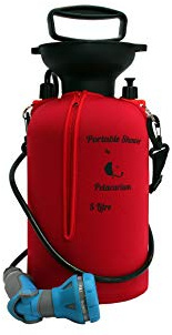 Petacarium Insulated Portable Shower (5 Litre, Red) for Dogs, Camping, Paddleboarding, Muddy Walks