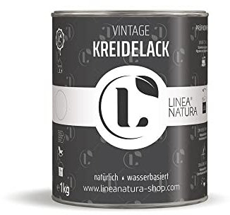 Linea Natura Vintage Kreidelack Kreidefarbe Möbellack Holzlack Antik Shabby Chic (1Kg, Cocoa Bean)
