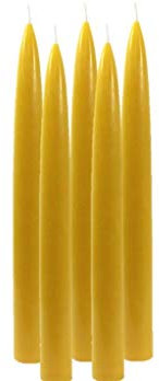 5 Stück TischKerze Leuchterkerze Tafelkerze 2,5 x 24,5 cm 100% Bienenwachs aus BIOLAND Imkerei, Bienenwachskerze