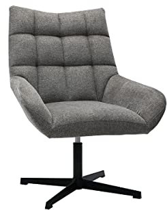 Miliboo Design Sessel im dunkelgrauen Strukturiertem Samtdesign drehbar King