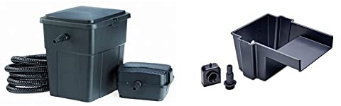 Pontec 51226 PondoClear Set 4000 - Mehrstufiges Filtersystem aus Durchlauffilter und UVC-Einheit (7 Watt) / Komplettset & PondoFall - Quellelement/Auslauflippe für Bachlauf und Wasserfall
