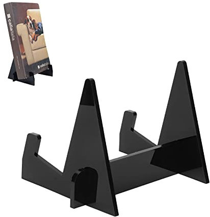 Supporto per Libri in Acrilico, Espositore per Portapiatti Display per Libri Cavalletto Hoder per la Visualizzazione di Tablet, Giornali, Riviste, Quaderni(Nero)