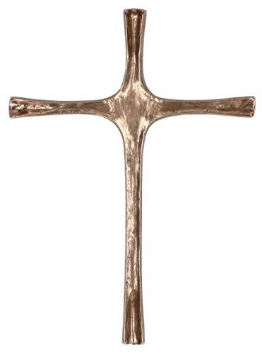 Butzon & Bercker Wandkreuz aus Bronze (22x16cm) – Modernes Design-Kreuz, poliert & handgefertigt, mit Echtheitszertifikat