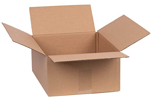 smiley pack 100 Stück Faltkartons 340 x 260 x 140 mm braun Versandkarton | Verpackungskartons 34 x 26 x 14 cm aus Wellpappe 1 wellig – Karton, Pappkarton, Versandbox für Paket & Päckchen