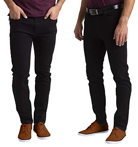 westAce Men’s Slim-Fit Stretch Cotton Denim Jeans - Western Casual Wear, Comfort Straight Full Pants with Flex Waistband, Stylish 5-Pocket Design