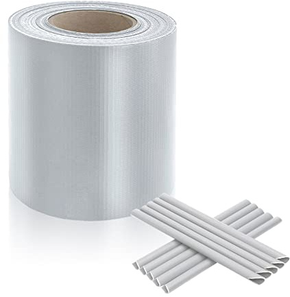 Izrielar PVC Sichtschutzstreifen Gartenzaun mit 40 Clips 50m x 19cm Stabmattenzaun Wasser- & Winddicht Sichtschutz für Balkon & Zaun - Anthrazit