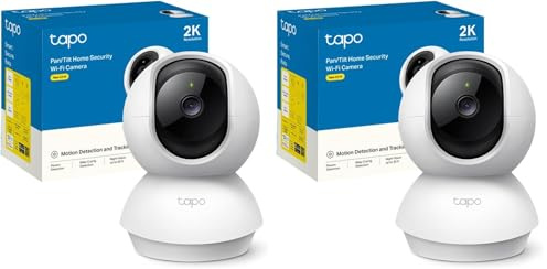 Tapo C210 Telecamera Wi-Fi Interno 2K(3MP), Videocamera Sorveglianza, Visione Notturna, Notifiche in Tempo Reale, Storage su Cloud, MicroSD fino a 512GB, Funziona con Alexa e Google Assistant