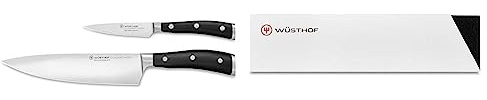 WÜSTHOF Classic Ikon Messersatz mit 2 Messern & Klingenschützer bis 20 cm, Weiß