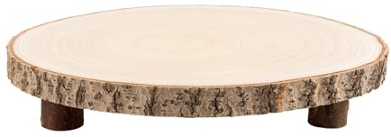 Ruizhihu Wood Cake Stand, 10-11 Inch Wood Slice With Legs, Rustic Slice Cake Stand, for Wedding Table Centerpieces, Woodlandthemed Parties, Event, Birthday Party