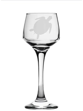 Turtle Engraved Sherry Glass, Animal Gift for Women, Gift for Men