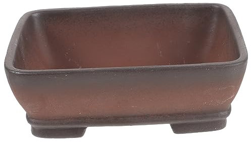 VANZACK Fioriera Per Bonsai in Ceramica Vintage Rettangolare Con Foro Di Drenaggio Vaso Per Piante Grasse Da Interno Ed Esterno Vaso Da Fiori Salvaspazio Per Decorazione Casa e Ufficio Viola