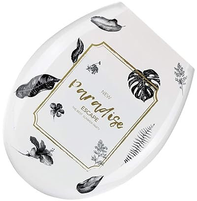 Veemoon 1Pièce Couvercle de Toilette U PP Imprimé Design Créatif Étanche Corrosion Couverture pour Domicile