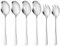 Set di 6 cucchiai da portata, insalata, colino da servizio, in acciaio inox, set di stoviglie da dessert, cucchiaio da cucina in acciaio inox