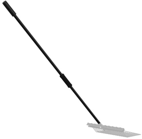 Homgoday Pitchfork Handle ?3.5x127.5 cm Black Steel, Livestock Feed
