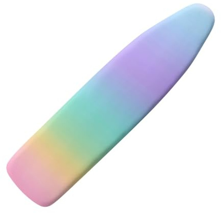 Treer Farbverlauf Bügelbrettbezug, Für S-2XL Bügelbrett, Ersatz-Bügelbrettbezug, Universeller Bügelbrettbezug Mit Schnallenriemen An Der Unterseite,Schmutzabweisender (L,Regenbogen)