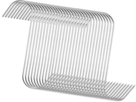 sourcing map 30 ganchos para carne de 5.9 pulgadas, 3 mm, de acero inoxidable, gancho para ahumar, para procesamiento de carne, ganchos para ahumar, asar, carne de res, costilla, barbacoa