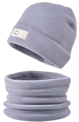 Allbestop Kinderschal Mädchen Warm Strickmütze Schalmütze Mit Bommel Beanie Schlupfmütze Schalmütze Wintermütze Fleece Mütze Junge Mädchen Mütze Baby Winter Baby Schal