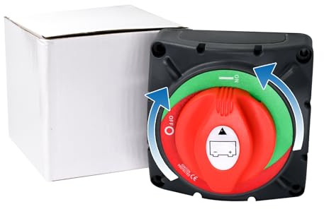 Sayhome 600A Batterieschalter Trennschalter, 12-48V Batterietrennschalter, IP68 Wasserdichter Batteriehauptschalter für RV, Autos, Wohnmobil und Boot (ON/OFF,High Current)