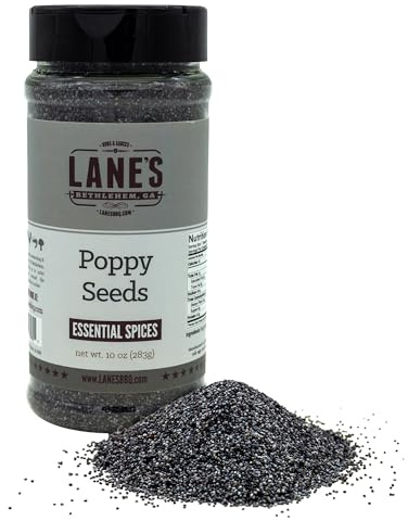 Lane's Black Poppy Seeds, All-Natural Poppy Seeds for Baking & Cooking, Add Flavor to Bread, Cakes, Muffins & Pastries, Made in USA, 10 oz (283g)