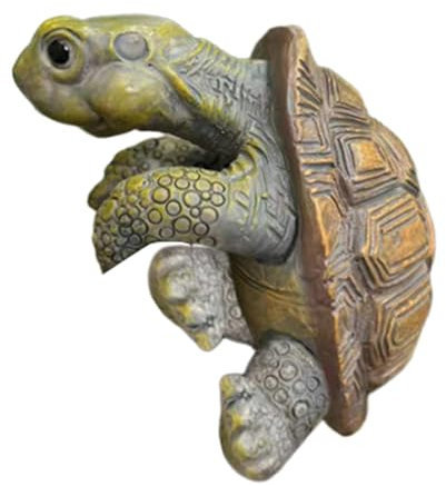 Generisch Décoration de en résine à Suspendre pour Pot de Fleurs - Figurines Mignonnes Tortues suspendues pour décoration de Jardin (5,5 x 8 cm)