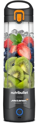 nutribullet Portable Blender in Collaboration with McLaren Formula 1 Team - Grey - Leak Proof To-Go Lid - Powerful Extractor Blade - USB-C Charging - 15+ Blending Cycles - Juices & Smoothies On The Go