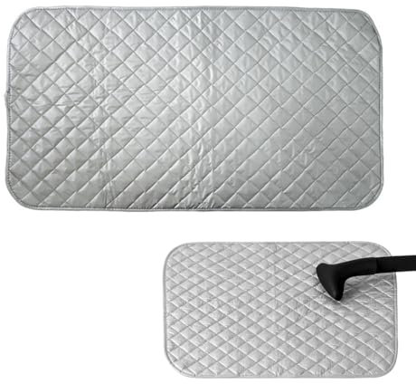 JAWUZ Tappetino da Stiro Portatile 45 x 85 cm, Copriasse da Stiro Pieghevole con Rivestimento in Silicone, Telo per Stirare sul Tavolo, Resistente al Calore Fino a 250°C