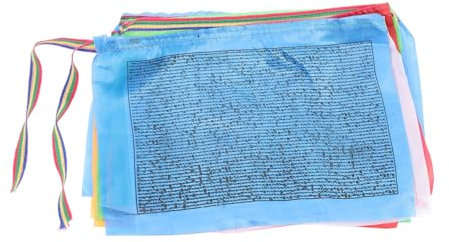 TOPPERFUN 20stücke Tibetische Gebetsfahnen Outdoor Pferde Flaggen Bunte Leinwand Banner Für Anbetung Dekoration Hand Gebetsflaggen Garten