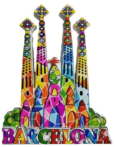 Kühlschrankmagnet, Motiv: Barcelona, Spanien, 3D-Sagrada Familia, Kathedrale, Souvenir, Geschenk, handgefertigt, Barcelona-Kühlschrankmagnet, Heim und Küche, Dekorationssammlung