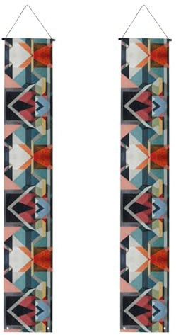 Abstrakter geometrischer Druck, Veranda-Banner für Thanksgiving, Indoor-Banner für Haustür, für alle Feiern