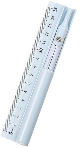 Drei-in-1-Lineal, Zirkel und Bleistift, Messwerkzeug, 15 cm, gerades Zeichenwerkzeug, multifunktionaler Kompass, Bleistift, Entwurf, gerade zum Zeichnen