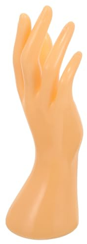 Gogogmee Damen Mannequin Hand aus Stabilem Kunststoff Weibliches Schmuckhalter Handmodell in Hautfarbe Dekorativer Ring und Armbandständer für Schmuckpräsentation und