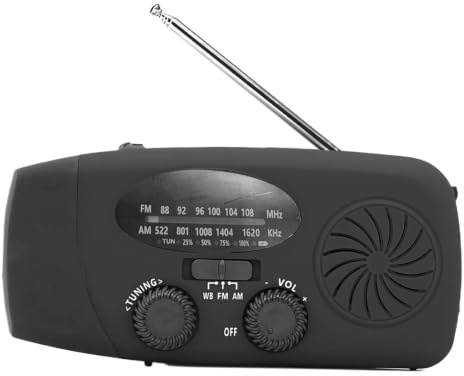 Överlevnadsradio Med Ficklampa | Batteridriven Portabel AM FM Radio | Vattentät Spelare Överlevnadsutrustning Utomhusutrustning Solenergidriven För Kontor Garage Camping