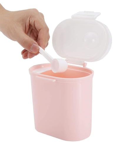 Baby-Milchpulverspender, Aufbewahrungsbox für Kindernahrung, versiegelt, Behälter, Mikro-Kühlschrank, sicherer Behälter für Süßigkeiten, Obst und Snacks für Kinder, für Picknicks auf Reisen (L-Pink)