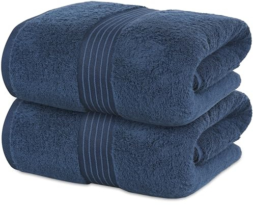 Bliss Casa Jumbo Bath Sheet 2-Pack — 35″×70″ Oversized Cotton Bath Sheets, Ultra-Soft & Highly Absorbent – Quick-Dry, Hotel-Quality & Durable