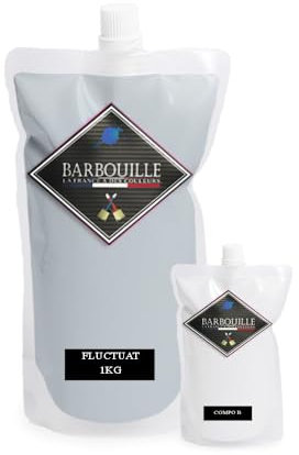 Pintura/resina epoxi mate bicomponente BARBOUILLE - Para azulejos, gres, laminado, PVC - 1kg - Gris flúor