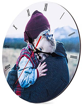 Jewel Wanduhren Personalisierte Foto Wanduhr mit 1-12 Bildern Benutzerdefiniert Wanduhren für Familie Mutter Geburtstag Hochzeitstage Dekorative Geschenk (1 Fotos)