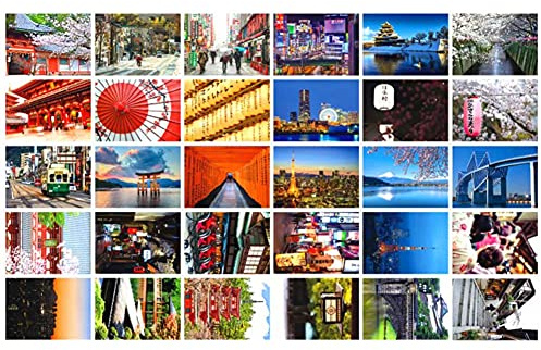 Schöne Weltreiselandschaft Postkarten Künstlerische Retro Postkarten 30 Stück - Japanisch