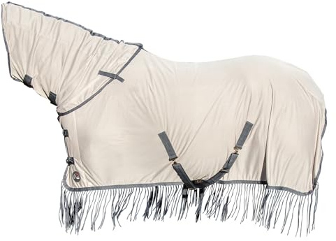 HKM Fringes Style, Flugtäcke med nackdel, Silver/Grå, 115